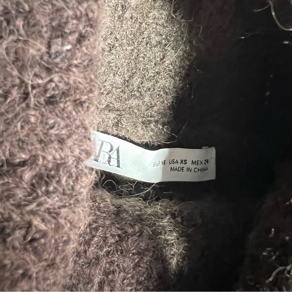 Zara Textured Brown Sweater size XS - Picture 3 of 7